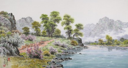 朝鮮名家蔡京華 四尺《故鄉(xiāng)的路》