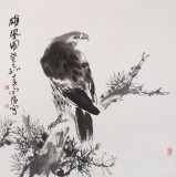 【已售】王向陽(yáng) 四尺斗方 《雄風(fēng)圖》中國(guó)美術(shù)家協(xié)會(huì)會(huì)員