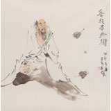 曹建濤 四尺斗方《菩提本無(wú)樹》 獨(dú)具特色水墨人物畫家