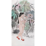  魏志平 四尺《荷塘倩影》 河北省美協(xié)會(huì)員