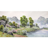 朝鮮名家蔡京華 四尺《故鄉(xiāng)路上》