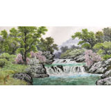 朝鮮名家蔡京華 四尺《溪谷的春天》