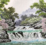 朝鮮名家蔡京華 四尺《溪谷的春天》