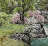 朝鮮名家蔡京華 四尺《溪谷的春天》