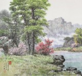 朝鮮名家蔡京華 四尺《山河春意》