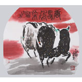 國家一級美術師王永剛 四尺斗方《唐馬風采》(詢價)