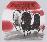 國家一級美術(shù)師王永剛 四尺斗方《唐馬風(fēng)采》(詢價)