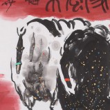 國家一級美術(shù)師王永剛 四尺斗方《唐馬風(fēng)采》(詢價)