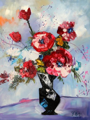 QA羅振寧 《嫣語-紅》 布面油畫