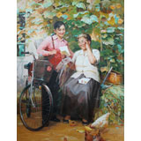 朝鮮名家油畫 白日南 《遠方的來信》