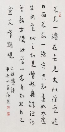 張德林《六祖法語-不見一法存無見》清華美院書法高研班導(dǎo)師
