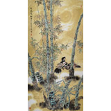 孫玉剛 《竹林雙棲圖》 紙本水墨