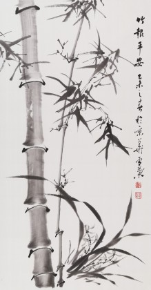 安徽美協(xié)何華賢 三尺《竹報平安》