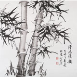 【已售】安徽美協(xié)何華賢 四尺斗方 竹子畫《清風(fēng)雅韻》