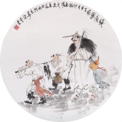 南海禪寺 妙林居士 人物畫《歸漁圖》