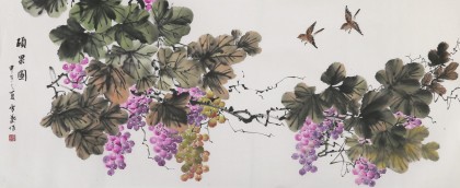 何華賢 四尺《碩果圖》 潁淮書畫名家