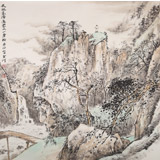 名家劉金河 四尺斗方《天風(fēng)來浩蕩 云水一身輕》（詢價）