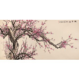 中國老子書畫院副院長 朱祖義四尺《傲雪迎春》