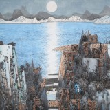 【已售】吉林著名山水畫家 張勇 四尺《清輝無限》