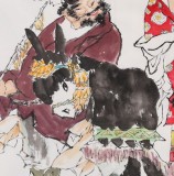 河南美協(xié)董書林四尺斗方《鐘馗嫁妹》