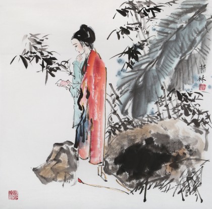 南海禪寺 妙林居士 四尺斗方《春思》