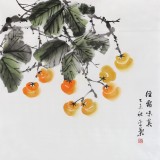 何華賢四尺斗方《經霜味真》 潁淮書畫名家