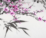 安徽美協(xié)何華賢 三尺《梅竹迎春》