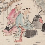 南海禪寺 妙林居士 四尺斗方《酒興講詩(shī)圖》