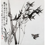 庾超然四尺斗方《風(fēng)竹圖》 黃鶴樓書畫院院長(zhǎng)