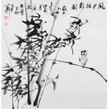 庾超然四尺斗方《風(fēng)月?lián)u影圖》 黃鶴樓書畫院院長(zhǎng)