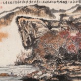 胡書文 四尺斗方《蒼幽山水》中國書畫院創(chuàng)作院副院長（詢價）