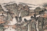胡書(shū)文 八尺對(duì)開(kāi)《溪山云雨圖》中國(guó)書(shū)畫(huà)院創(chuàng)作院副院長(zhǎng)（詢(xún)價(jià)）