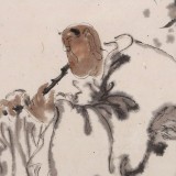 【已售】郭廷 四尺斗方《薄暮詩(shī)意》 當(dāng)代獨(dú)具特色的水墨人物名家（詢價(jià)）