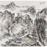 曹寶峪四尺斗方《幽居圖》