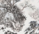 曹寶峪四尺斗方《山居圖》