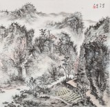 曹寶峪四尺斗方《幽居圖》