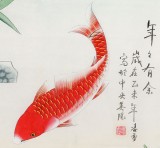 北京美協(xié)凌雪四尺斗方《年年有余》