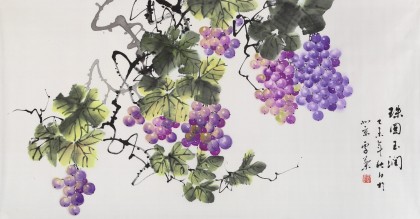 【已售】何華賢 三尺《珠圓玉潤》 潁淮書畫名家