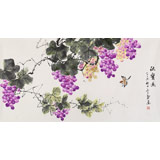 安徽美協(xié)何華賢 三尺《秋實圖》