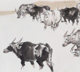 王向陽 四尺國(guó)畫《短笛橫吹隔隴聞》 中國(guó)美術(shù)家協(xié)會(huì)會(huì)員（詢價(jià)）