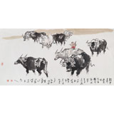 王向陽 四尺國畫《短笛橫吹隔隴聞》 中國美術(shù)家協(xié)會會員（詢價(jià)）