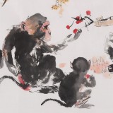 當(dāng)代鄉(xiāng)土童趣繪畫名家尹和平 四尺《融》