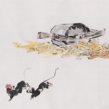 當代鄉(xiāng)土童趣繪畫名家尹和平 四尺《秋趣》