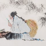 北京美協(xié)張春奇 四尺《時(shí)珍問(wèn)藥尋百草》（詢(xún)價(jià)）