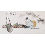 北京美協(xié)張春奇 四尺《時(shí)珍問藥尋百草》（詢價(jià)）