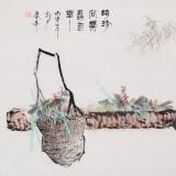 北京美協(xié)張春奇 四尺《時(shí)珍問(wèn)藥尋百草》（詢(xún)價(jià)）