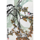 劉紀(jì) 四尺三開《清秋圖》 中國畫大家 真跡收藏（詢價(jià)）