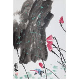 劉紀(jì) 四尺三開《春日》 中國畫大家 真跡收藏（詢價(jià)）