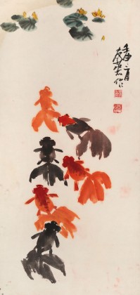 已故山野派繪畫大家鄒友蒸《有余圖》 1992年作