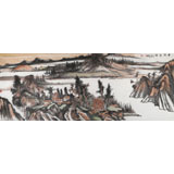 胡書文小六尺《翠微佳境》中國(guó)書畫院創(chuàng)作院副院長(zhǎng)（詢價(jià)）